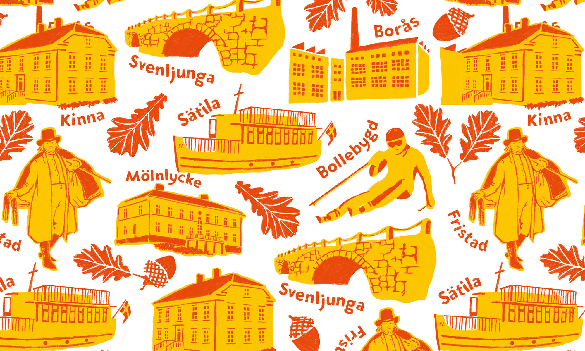 Mönster med våra sex kommuner