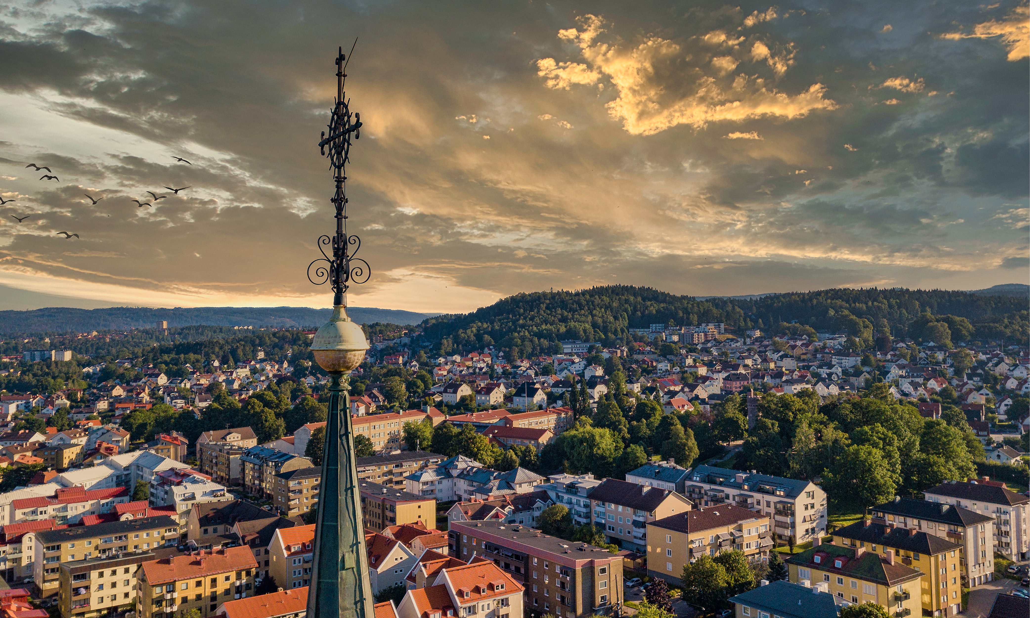 Borås sett från Gustav Adolfkyrkan